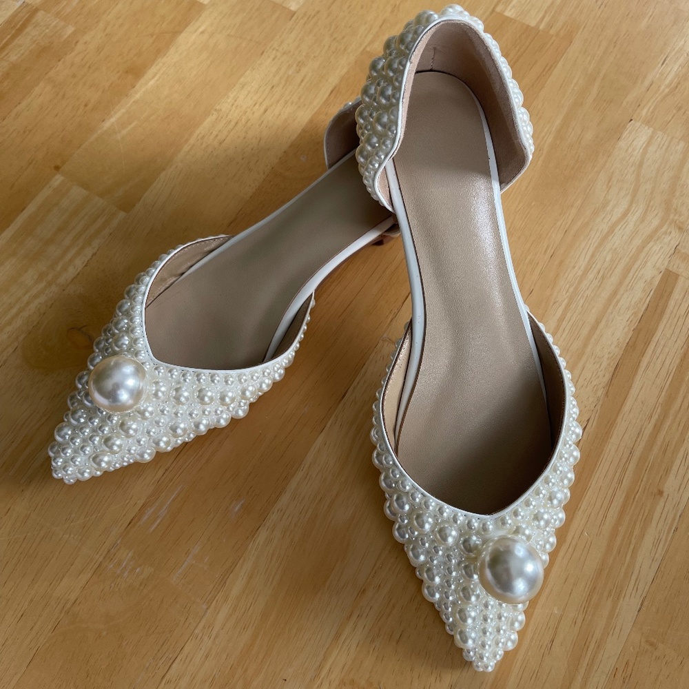 Pearl Designer Look Flat Shoe Size 35 (size 5-5.5 in US)